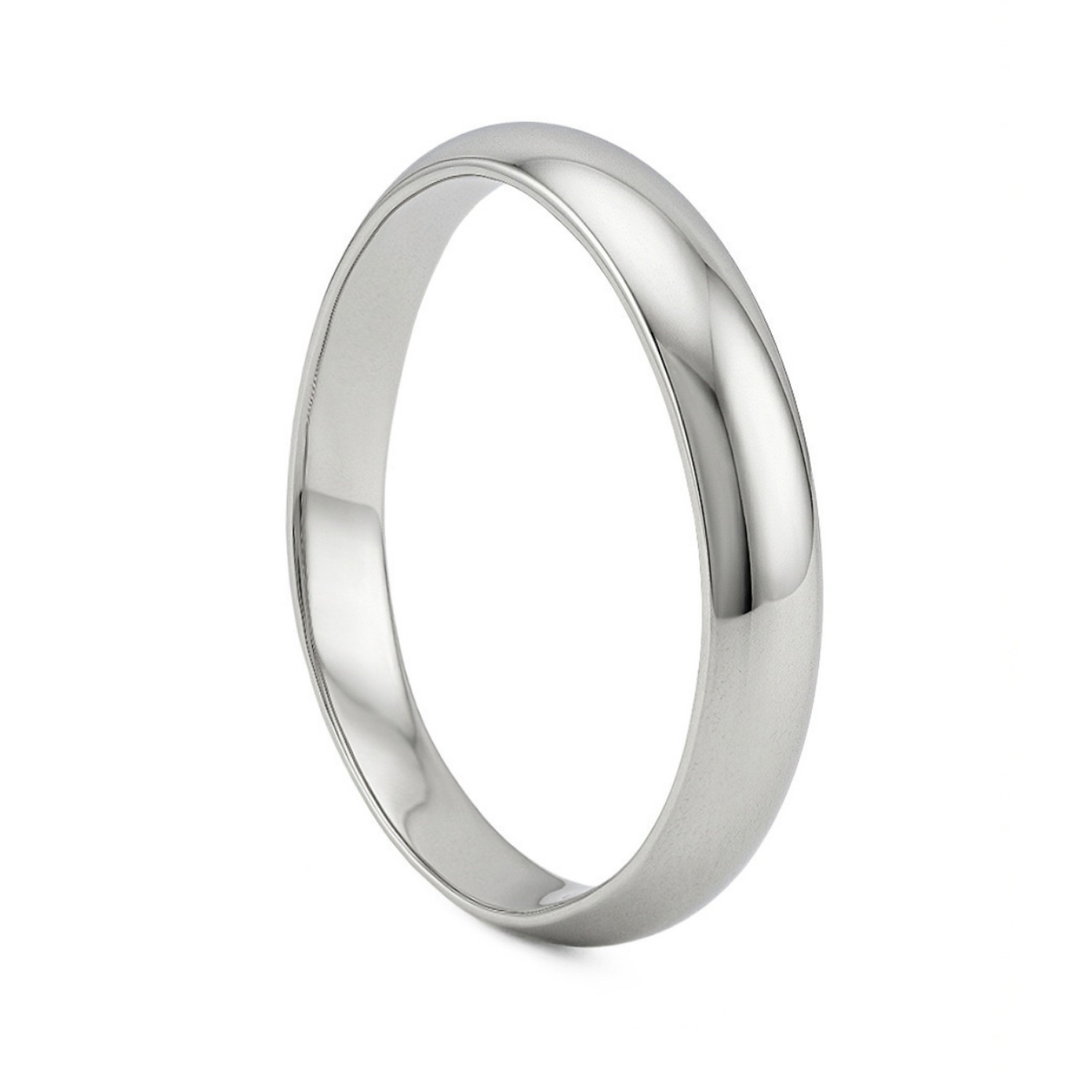 Giftering i platina 950, 3.5 mm. RUBIN modell 803  - 1135