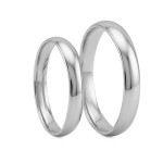 Giftering i platina 950, 3.5 mm. RUBIN modell 803  - 1135