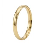 Gifteringer i gult gull 14kt,3 mm. RUBIN modell 803 -1430