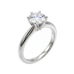 Forlovelsesring i hvitt gull med lab grown diamant 1,00ct  River (D) VS2 - LG710508034