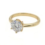 Forlovelsesring i gult gull med lab grown diamant 2,00ct  River (E) VS2 - LG747590875