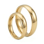 Gifteringer i gult gull 14kt, 4,5 mm. OREST – 1445