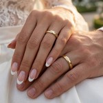 Gifteringer i gult gull 14kt, 4,5 mm. OREST – 1445