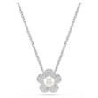 Swarovski smykke Ariana Grande x Swarovski pendant Crystal Pearl, Round cut, Flower, White, Rhodium plated - 5755817