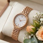 Swarovski klokke Imber oval watch Swiss Made, Metal bracelet, Gold tone, Rose gold-tone finish - 5717532