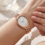 Swarovski klokke Imber oval watch Swiss Made, Metal bracelet, Gold tone, Rose gold-tone finish - 5717532