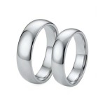 Giftering i platina 950, 6 mm. RUBIN modell 803