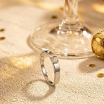 Iselin alliansering 585/14 karat hvitt gull med 1x0.20 ct TW-Si - 8501020