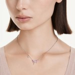 Swarovski smykke Ariana Grande x Swarovski pendant Mixed cuts, Dragonfly, Multicolored, Rhodium plated - 5737383