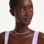 Swarovski collier Ariana Grande x Swarovski necklace Mixed cuts, Multicolored, Rhodium plated - 5737422
