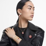 Swarovski armband Matrix Tennis Round cut, gult - 5657664