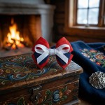 Hårspenne 17.mai sløyfe, håndlaget -290326