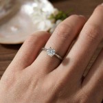 Forlovelsesring med Lab Grown diamant i 0.70 ct og River VS - LG0701807hg