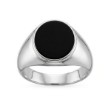Herrering med sølv med agat - 64514ag