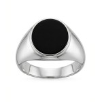 Herrering med sølv med agat - 64514ag