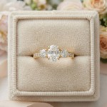 Diamantring Roma i 14kt gult gull med 0,81ct TW-S - 57468