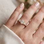Diamantring Roma i 14kt gult gull med 0,81ct TW-S - 57468