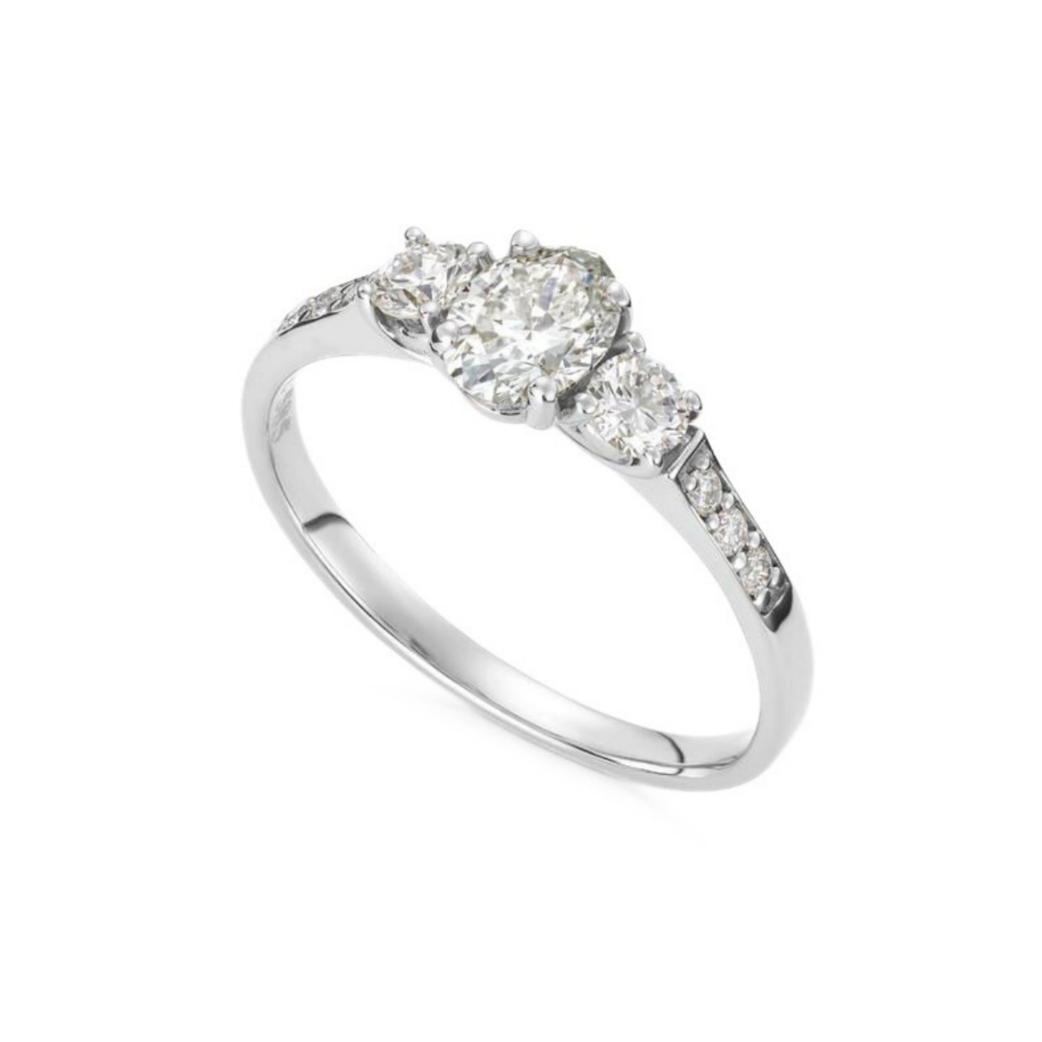 Diamantring Roma i 14kt hvitt gull med 0,81ct TW-Si - 57469