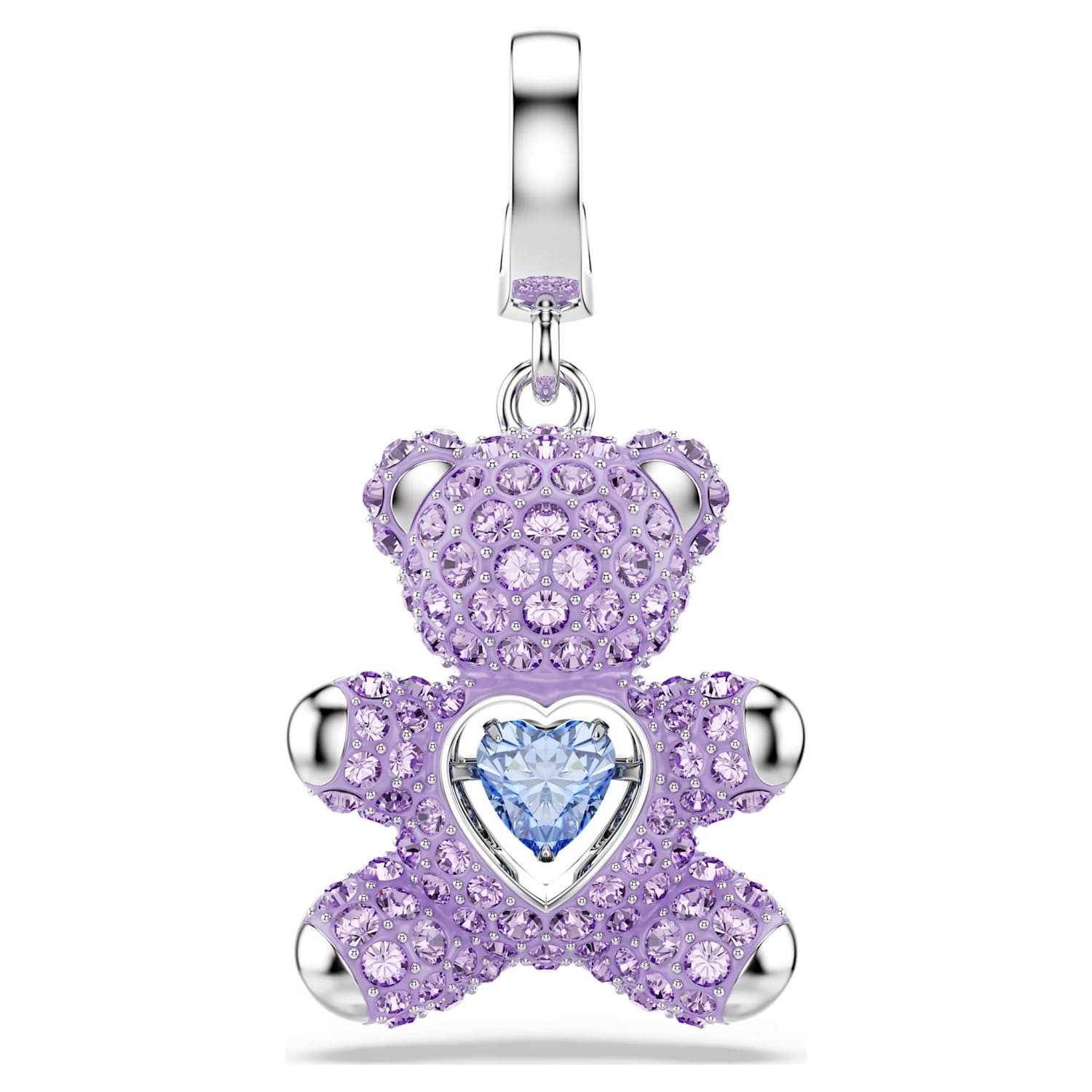 Swarovski smykke Idyllia charm Mixed cuts, Teddy, Purple, Rhodium plated - 5745610