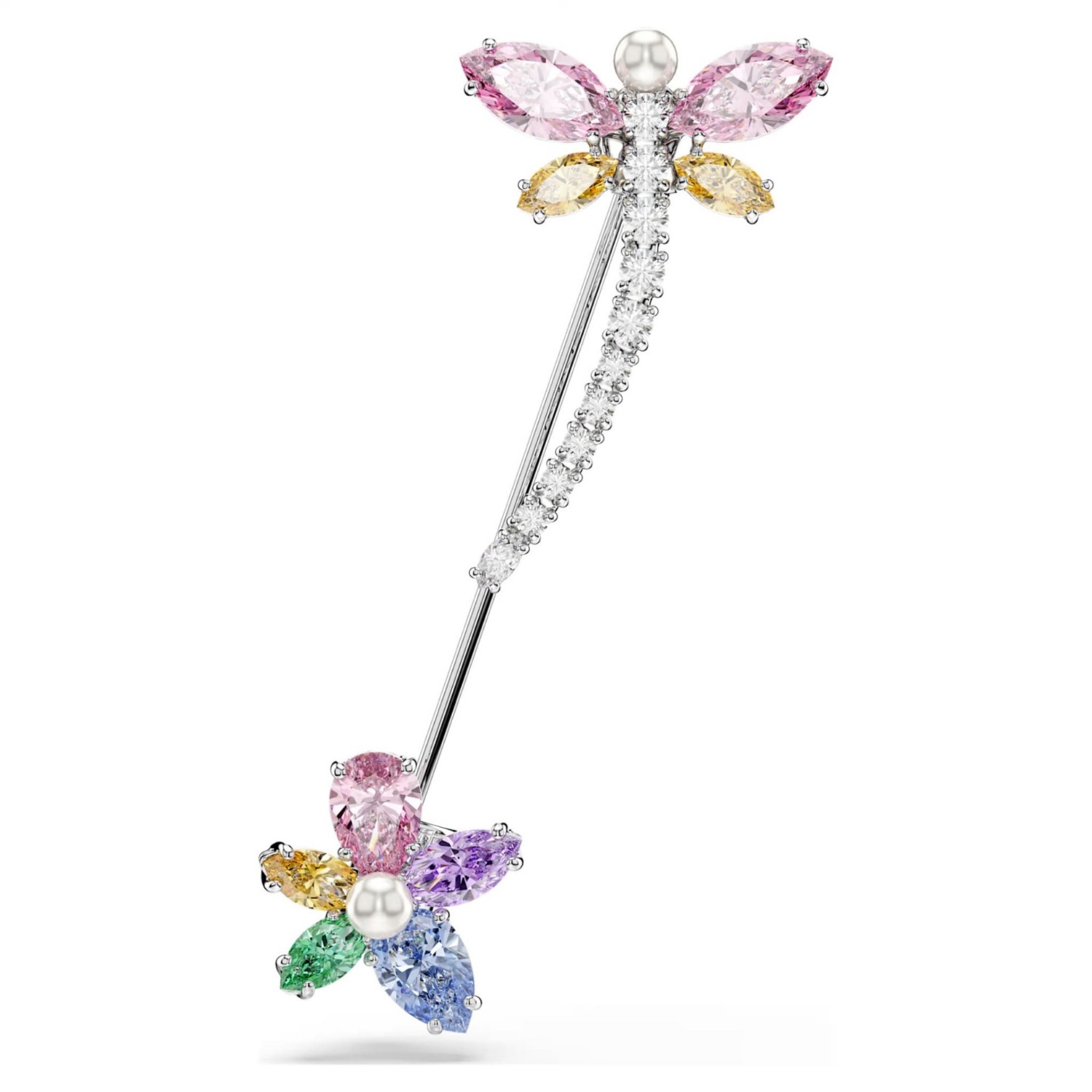 Bilde av Swarovski smykke Ariana Grande x Swarovski brooch Mixed cuts, Dragonfly, Multicolored, Rhodium plated - 5737428