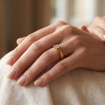 Forlovelsesring i gult gull med 0,20 ct diamant-85010200