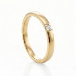 Iselin alliansering i 585 gult gull med diamant - 85010030