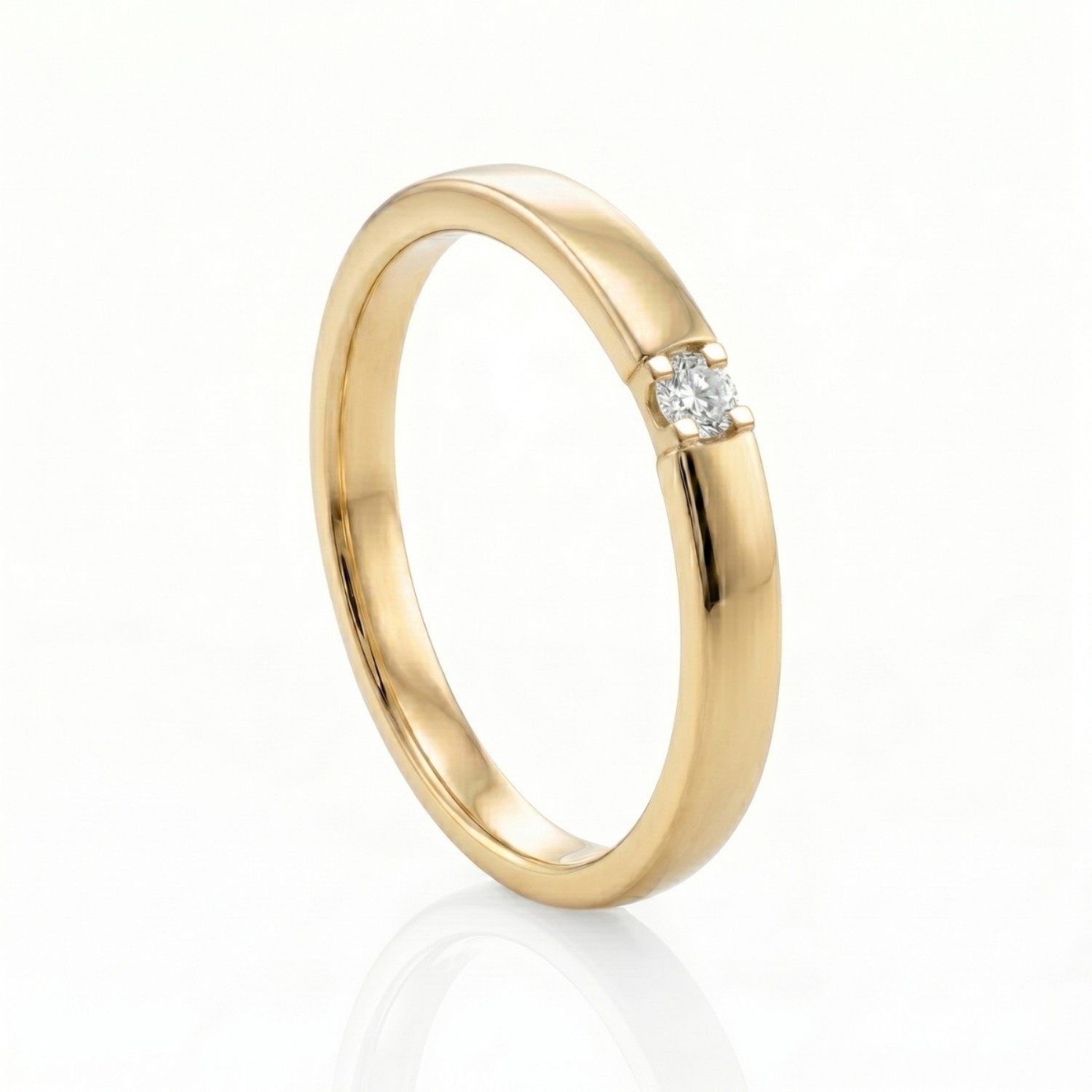 Iselin alliansering i 585 gult gull med diamant - 85010030