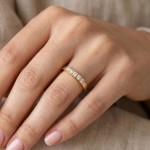 Iselin alliansering i gult gull med diamanter - 85050100