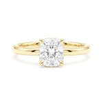 Forlovelsesring med Lab Grown Cushiun Lab diamant 1 ct River(D)VS1 med 0,06ct TW-VS i hidden halo - ΗR0725100cuLG