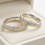 Gifteringer i gult & hvitt gull 14 kt, 4 mm. GERSTNER -31266