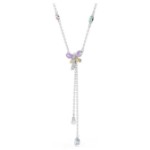 Swarovski collier Ariana Grande x Swarovski Y necklace Mixed cuts, Dragonfly, Multicolored, Rhodium plated - 5749183