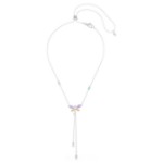 Swarovski collier Ariana Grande x Swarovski Y necklace Mixed cuts, Dragonfly, Multicolored, Rhodium plated - 5749183