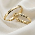 Gifteringer gult gull 14 kt, 2.5 mm & 3 mm. GERSTNER - 31320