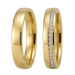 Gifteringer i gult gull 14 kt, 4 mm. GERSTNER - 200800