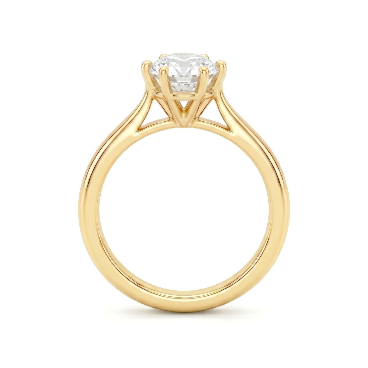 Diamantring forlovelsesring 0,50 ct i 14kt gult gull. Leticia - 18007050gg