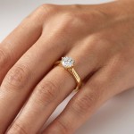 Diamantring forlovelsesring 0,50 ct i 14kt gult gull. Leticia - 18007050gg
