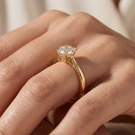 Diamantring forlovelsesring 0,50 ct i 14kt gult gull. Leticia - 18007050gg