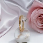 Diamantring forlovelsesring 0,50 ct i 14kt gult gull. Leticia - 18007050gg