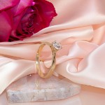 Diamantring forlovelsesring 0,50 ct i 14kt gult gull. Leticia - 18007050gg