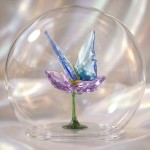 Swarovski figurer Idyllia Glass Ball Butterfly and Flower - 5721543