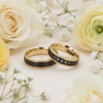 Gifteringer med carbon, diam. 0.046 ct, 5 mm. Carbon - 4806517