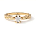 Forlovelsesring i gult gull med 0,10 ct diamant - 2221100