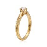 Forlovelsesring i gult gull med 0,10 ct diamant - 2221100
