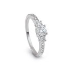 Diamantring - frierring i hvitt gull med 0,46 ct W-Si-11990043