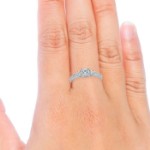 Diamantring forlovelsesring - frierring i hvitt gull 0,46 ct W-Si-ABR00128