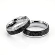 Gifteringer i hvitt gull med carbon og diamanter - 4806501