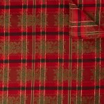 Rødt silkeskjerf i jacquard med eksklusiv glans - 03-345.026