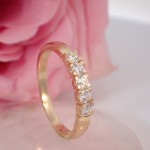 Alliansering i 14 karat gult gull med diamanter - 85050700