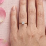 Diamantring forlovelsesring 0,30 ct TW-VS2 i 14kt gult gull. Aida - 180160309gg