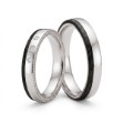 Gifteringer i hvitt gull med carbon og diamanter - 4806509